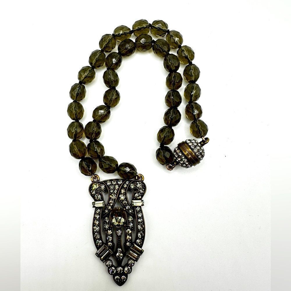 Heidi Daus Iris Swarovski‎ Crystal, Art Deco style necklace!